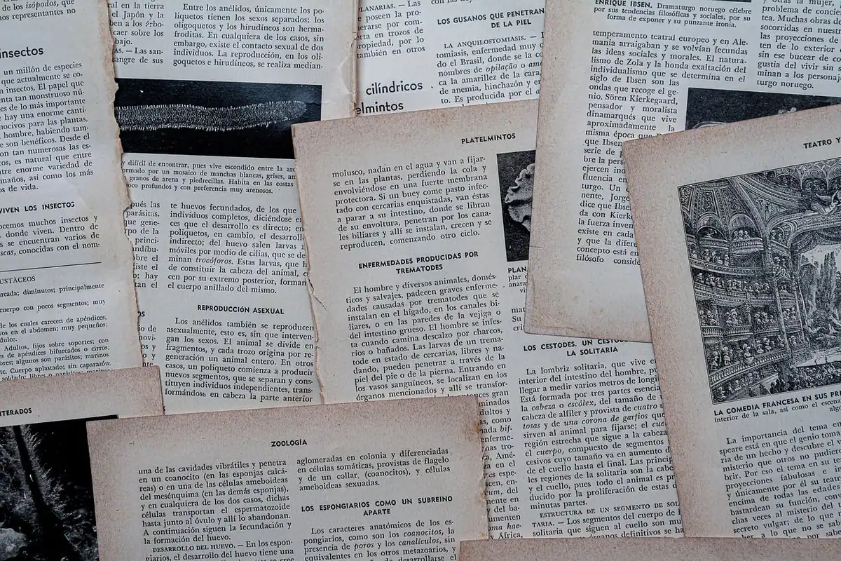 Pagini vechi îngălbenite de registre și acte, păstrate de la persoana decedată